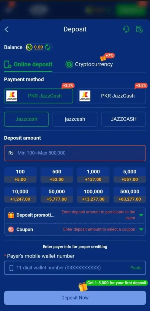 J33.bet Game Deposit