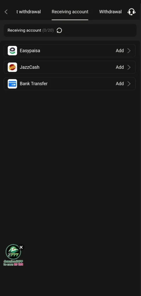 P999 Game Withdrawal